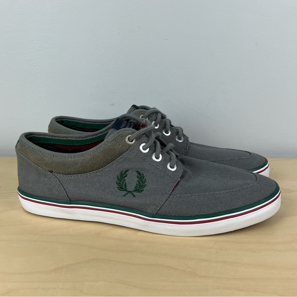 Fred Perry Men’s Size 8.0 Stratford Canvas Gray Low Top Casual Shoes